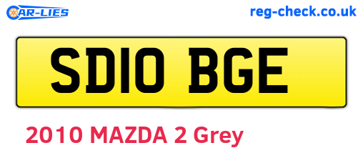 SD10BGE are the vehicle registration plates.