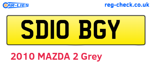 SD10BGY are the vehicle registration plates.
