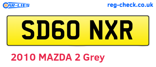 SD60NXR are the vehicle registration plates.