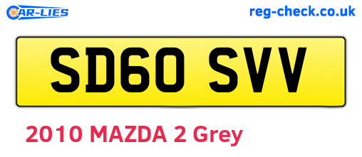 SD60SVV are the vehicle registration plates.