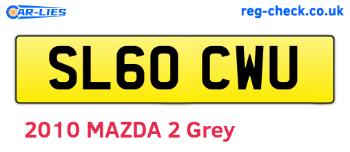 SL60CWU are the vehicle registration plates.