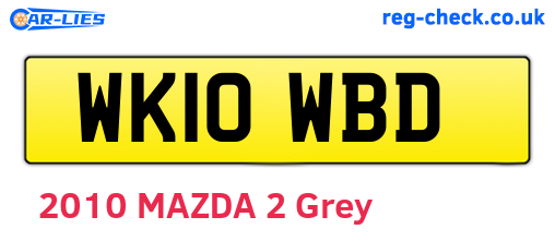 WK10WBD are the vehicle registration plates.