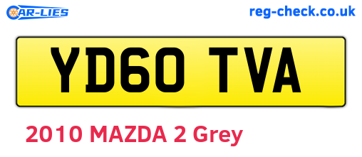 YD60TVA are the vehicle registration plates.