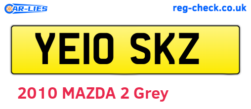 YE10SKZ are the vehicle registration plates.