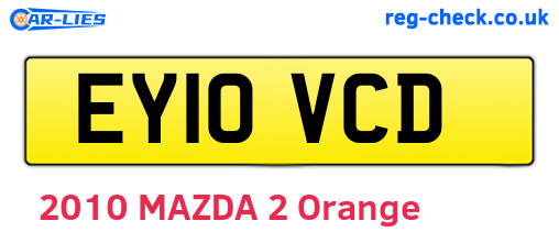 EY10VCD are the vehicle registration plates.