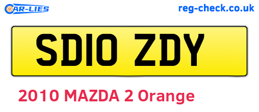 SD10ZDY are the vehicle registration plates.