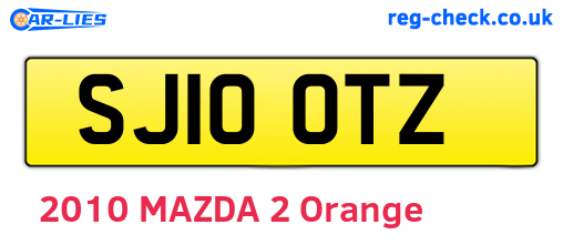 SJ10OTZ are the vehicle registration plates.