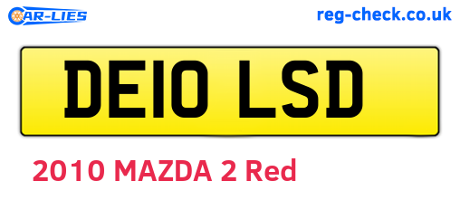 DE10LSD are the vehicle registration plates.