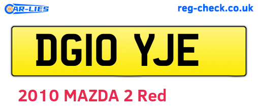 DG10YJE are the vehicle registration plates.
