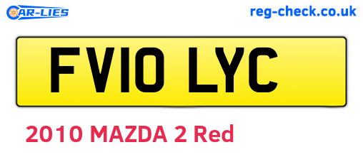 FV10LYC are the vehicle registration plates.