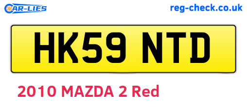 HK59NTD are the vehicle registration plates.