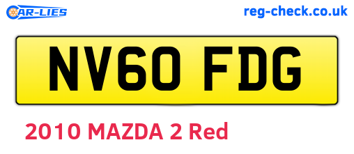 NV60FDG are the vehicle registration plates.