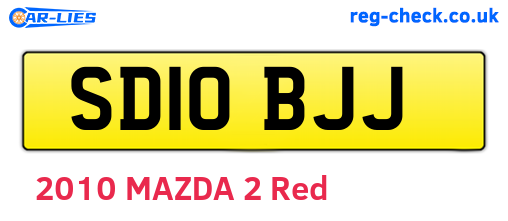 SD10BJJ are the vehicle registration plates.