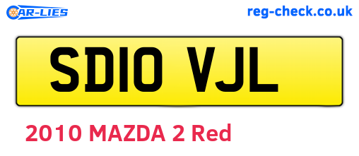 SD10VJL are the vehicle registration plates.
