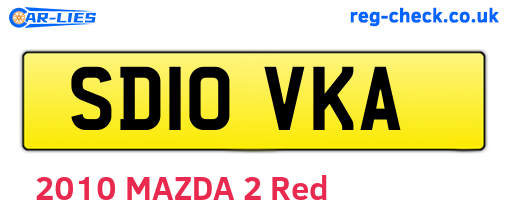 SD10VKA are the vehicle registration plates.