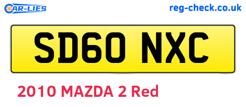 SD60NXC are the vehicle registration plates.