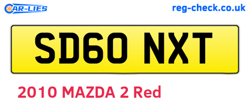 SD60NXT are the vehicle registration plates.
