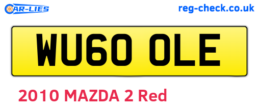 WU60OLE are the vehicle registration plates.