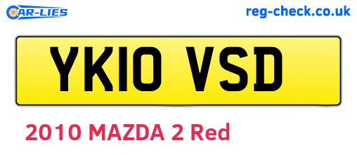 YK10VSD are the vehicle registration plates.