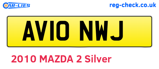 AV10NWJ are the vehicle registration plates.