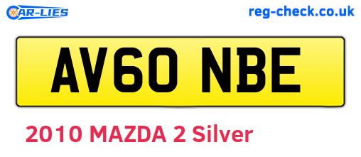 AV60NBE are the vehicle registration plates.