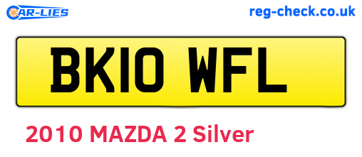 BK10WFL are the vehicle registration plates.