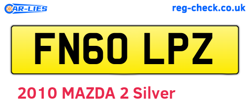 FN60LPZ are the vehicle registration plates.