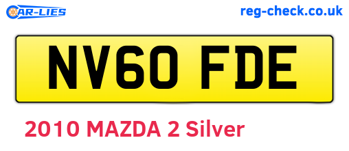 NV60FDE are the vehicle registration plates.