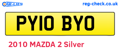 PY10BYO are the vehicle registration plates.