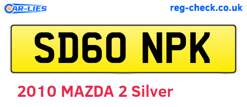 SD60NPK are the vehicle registration plates.