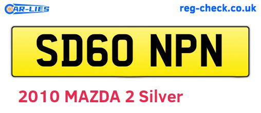 SD60NPN are the vehicle registration plates.