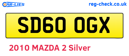 SD60OGX are the vehicle registration plates.