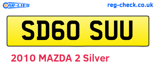 SD60SUU are the vehicle registration plates.
