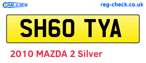 SH60TYA are the vehicle registration plates.