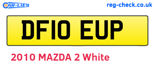 DF10EUP are the vehicle registration plates.
