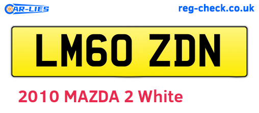 LM60ZDN are the vehicle registration plates.
