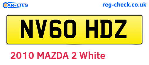 NV60HDZ are the vehicle registration plates.