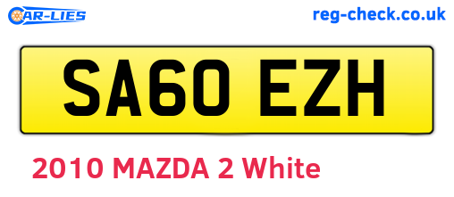 SA60EZH are the vehicle registration plates.