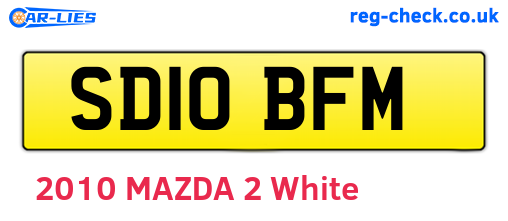 SD10BFM are the vehicle registration plates.