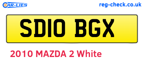 SD10BGX are the vehicle registration plates.