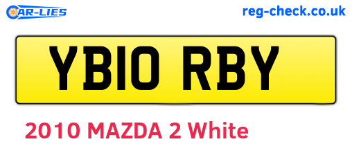 YB10RBY are the vehicle registration plates.