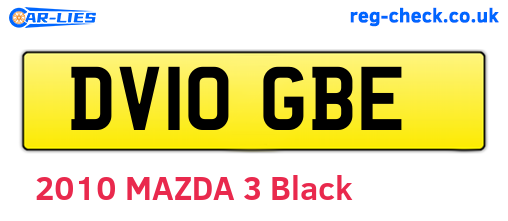 DV10GBE are the vehicle registration plates.