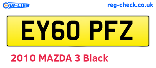 EY60PFZ are the vehicle registration plates.