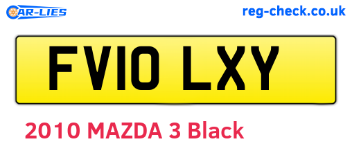 FV10LXY are the vehicle registration plates.