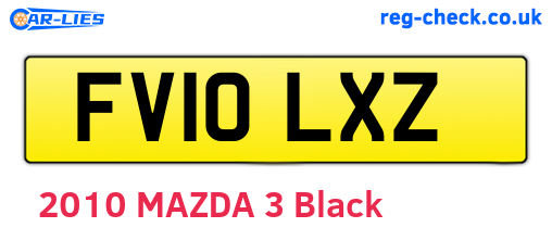 FV10LXZ are the vehicle registration plates.