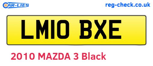 LM10BXE are the vehicle registration plates.