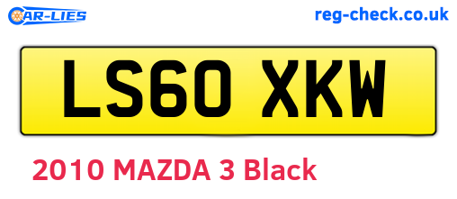 LS60XKW are the vehicle registration plates.