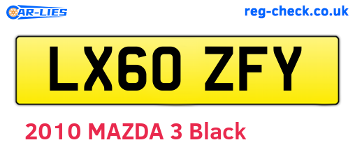 LX60ZFY are the vehicle registration plates.