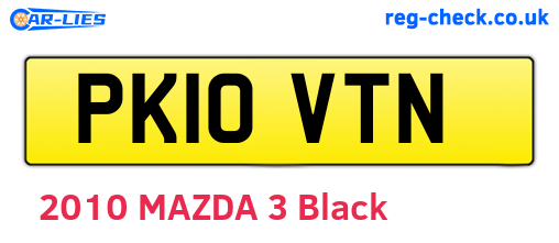 PK10VTN are the vehicle registration plates.