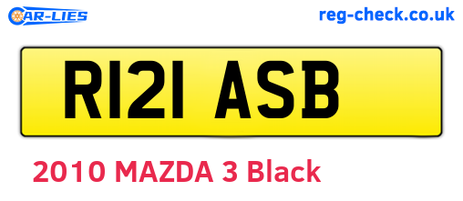 R121ASB are the vehicle registration plates.